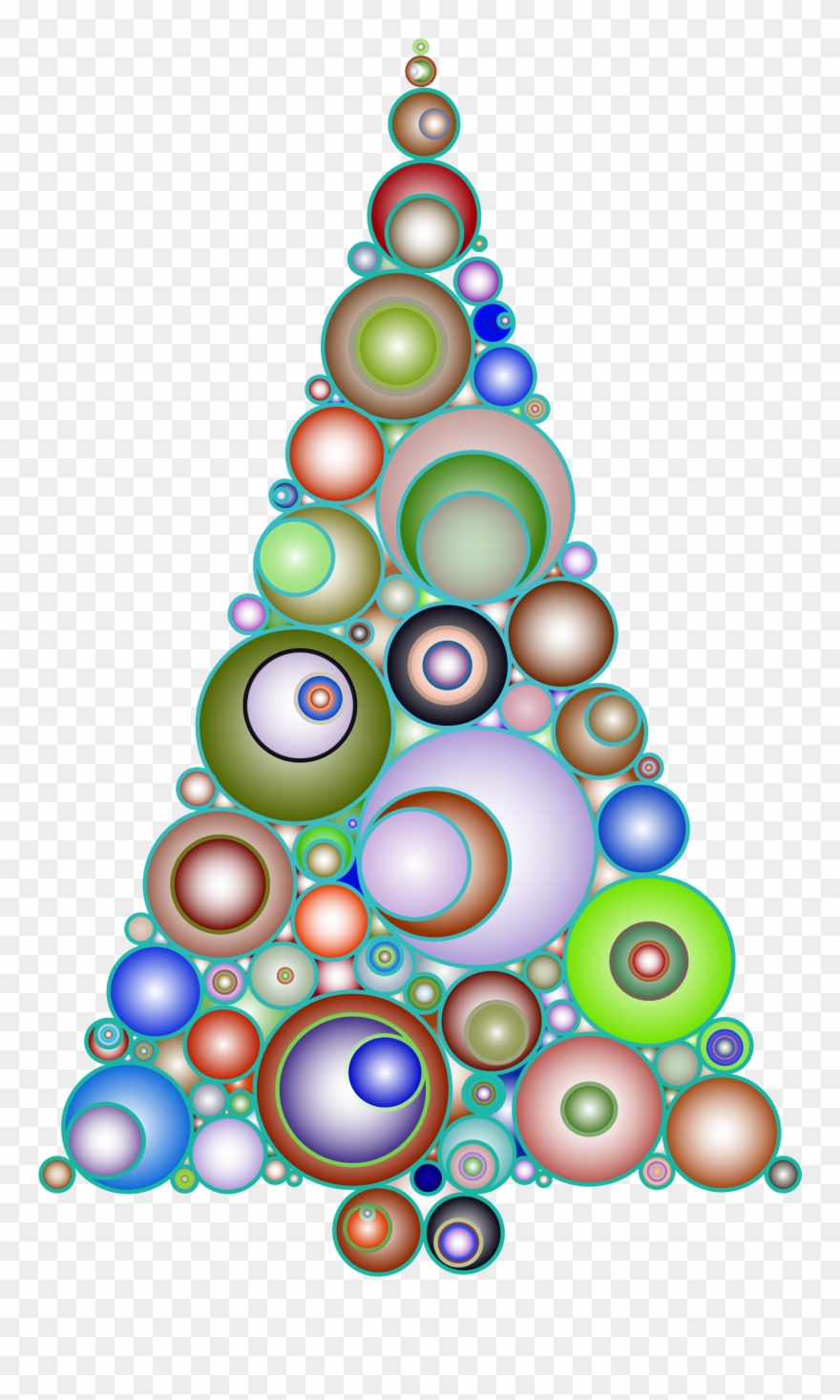 Big Image - Christmas Tree Circles Clipart