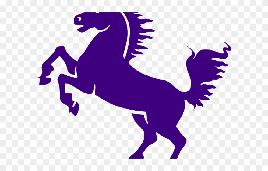 Mustang Clipart Purple - Horse Png Black And White Transparent Png