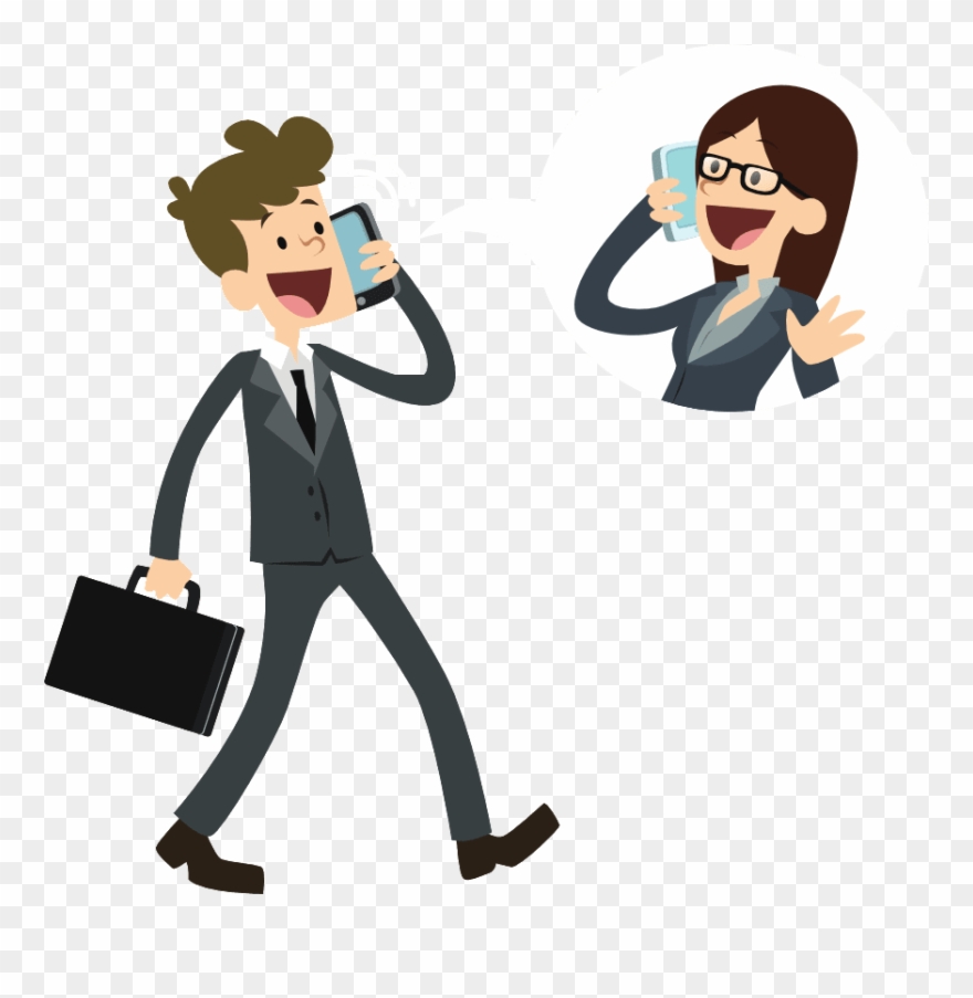 Book A 30-minute Session With Someone In Your Dream - Cartoon On Phone Png Clipart