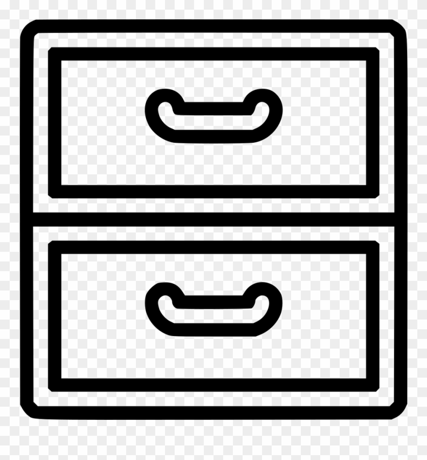 Archive Documents Drawer Cabinet Comments - Icon Clipart