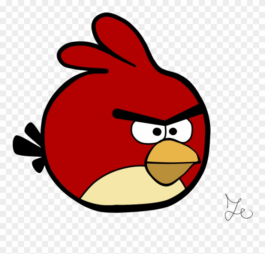 Red Angry Bird Without - Angry Bird Sticker Clipart