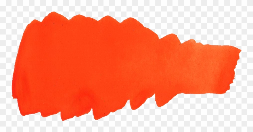 Free Download - Orange Paint Stroke Png Clipart
