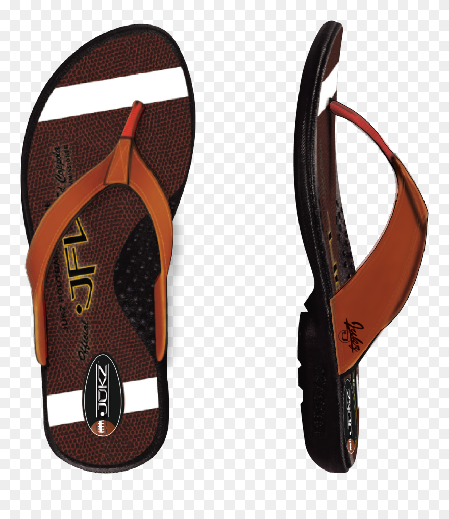 Jukz Football Flip Flops - American Football Clipart