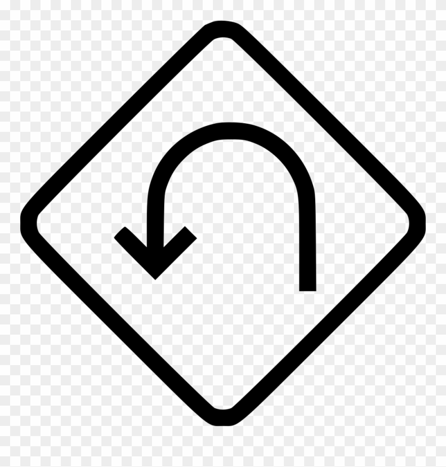 U Turn Sign Comments Clipart