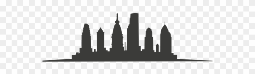 Drawn Skyline Clipart - Philadelphia Skyline Silhouette - Png Download