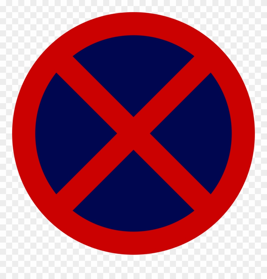 No Standing - No Stopping Icon Clipart