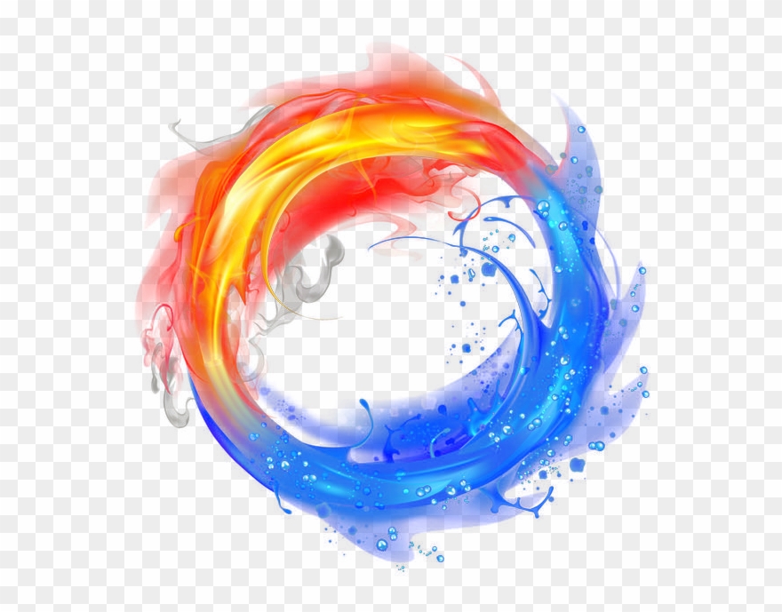 Fire Water Smoke Firecracker Clipart Ice Lighting Lumin - Transparent Fire And Water Png