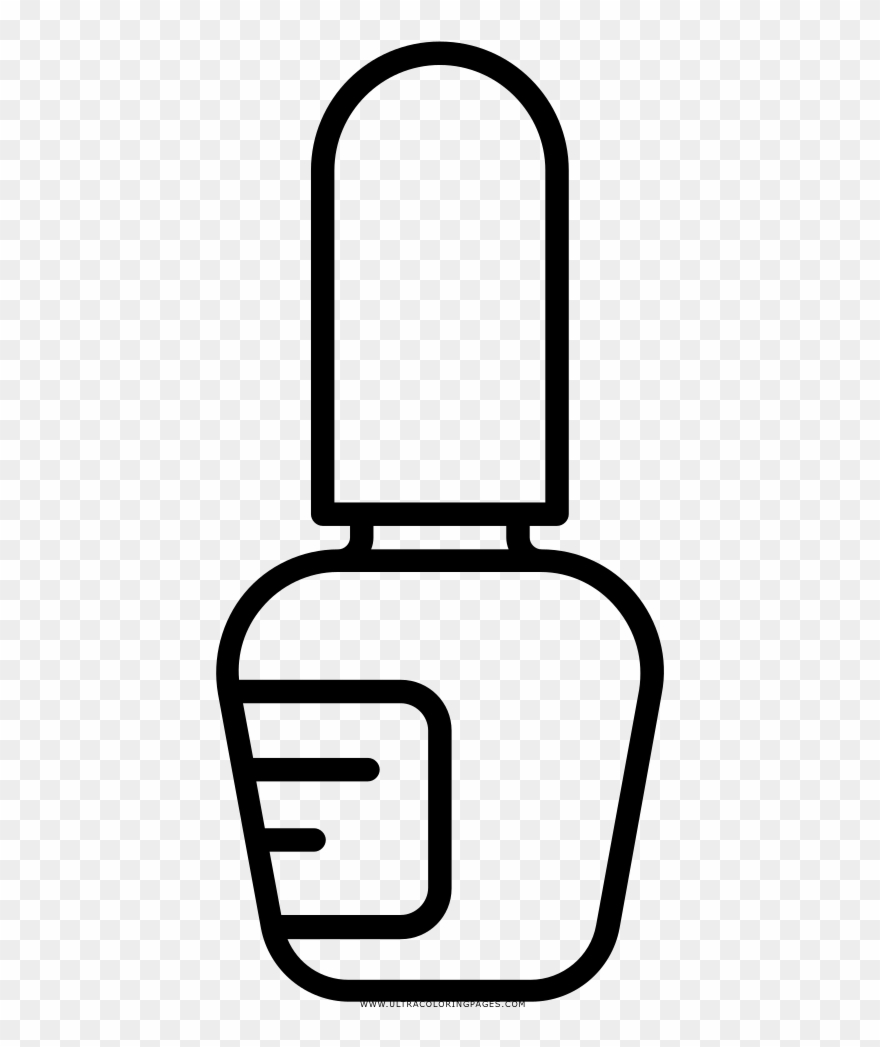 Nail Polish Coloring Page Clipart