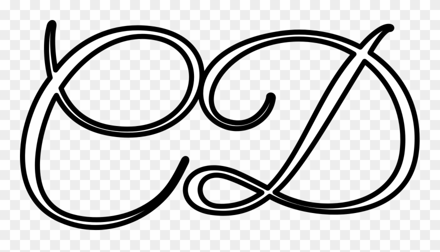 Free Large Font Print, Customize, Or Make Your Own - Line Art Clipart