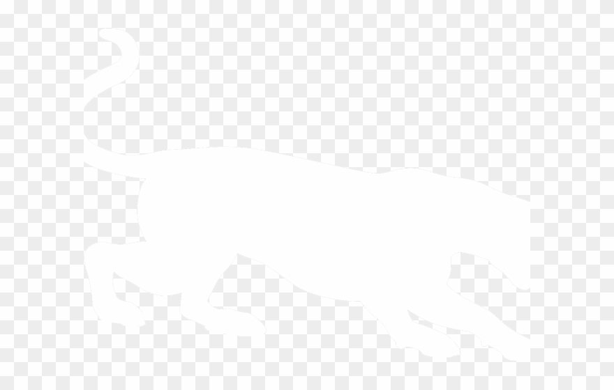 Eye Clipart Cougar - Cougar Silhouette White - Png Download