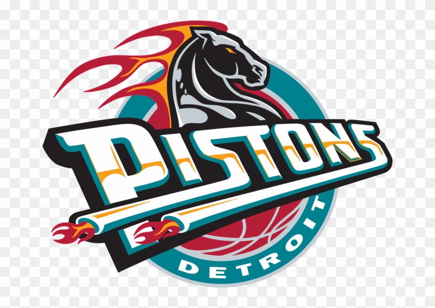 Detroit Pistons 90s Logo Clipart