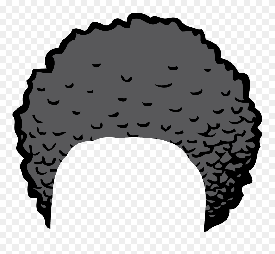 Clipart Of Hair And Bun Hair - Clipart Afro - Png Download