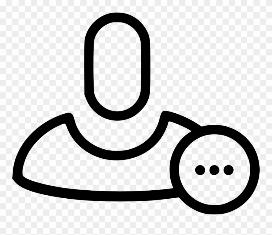 User Typing Comments - Line Art Clipart