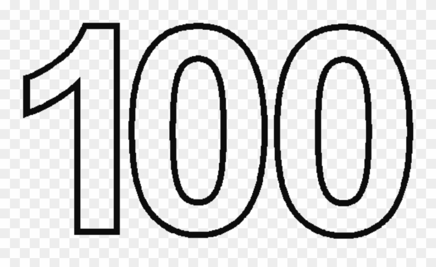 100 Number Png Image - Circle Clipart