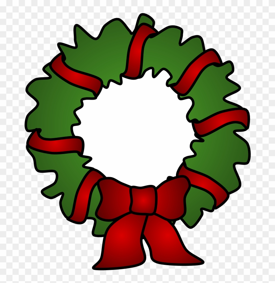 Wreath, Red Tinsel, Png - Circle Clipart