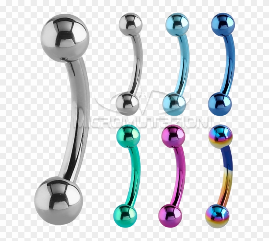 Titanium Micro Bananabell Ear - Barbell Clipart