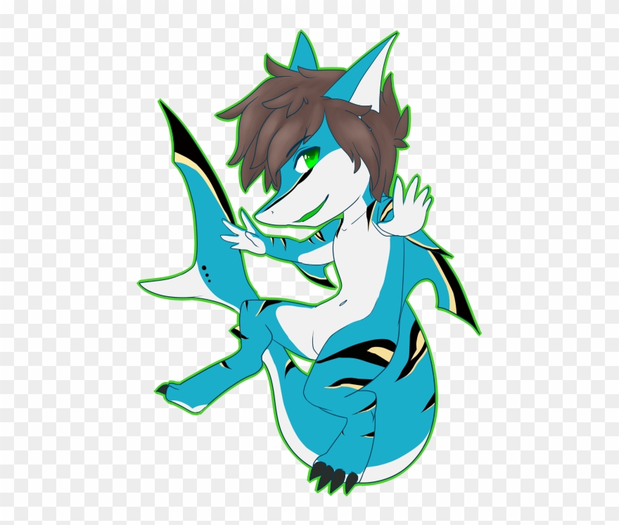 Shark Badge - Cartoon Clipart