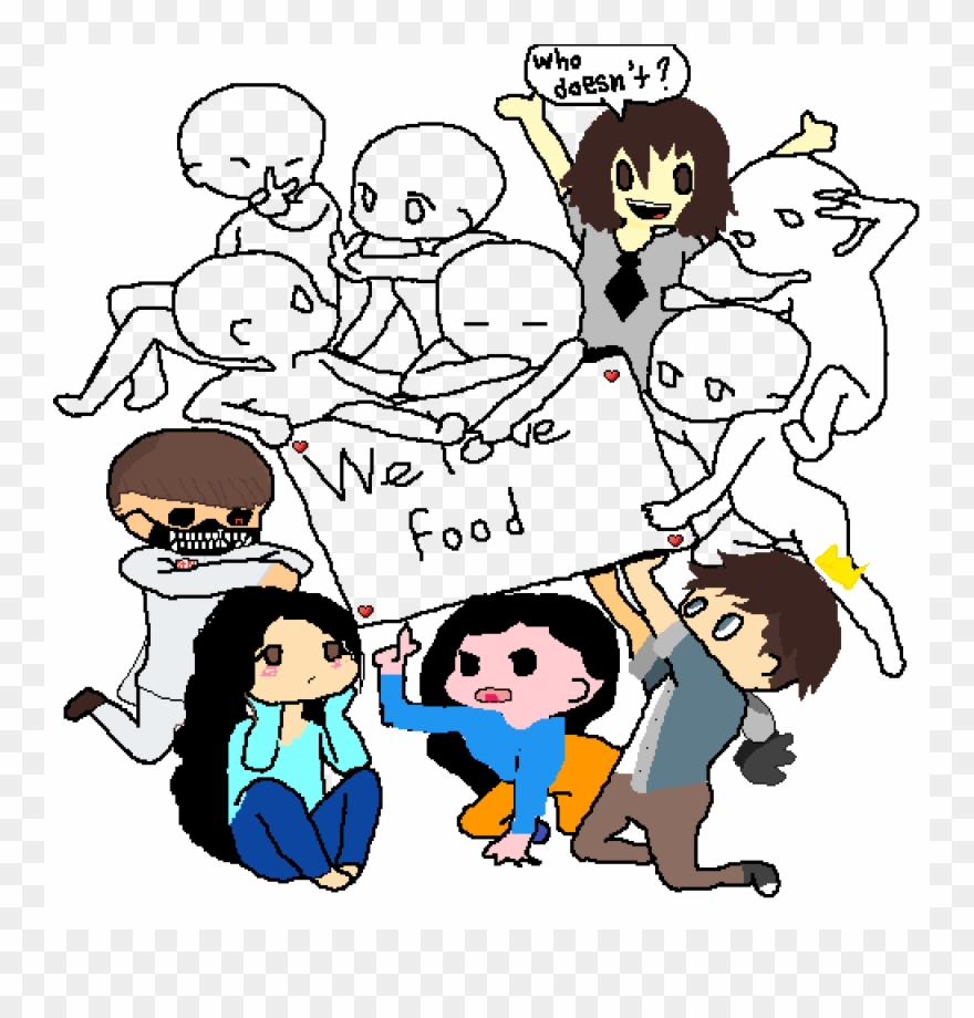 We Love Food By Clueless - Drawing Clipart