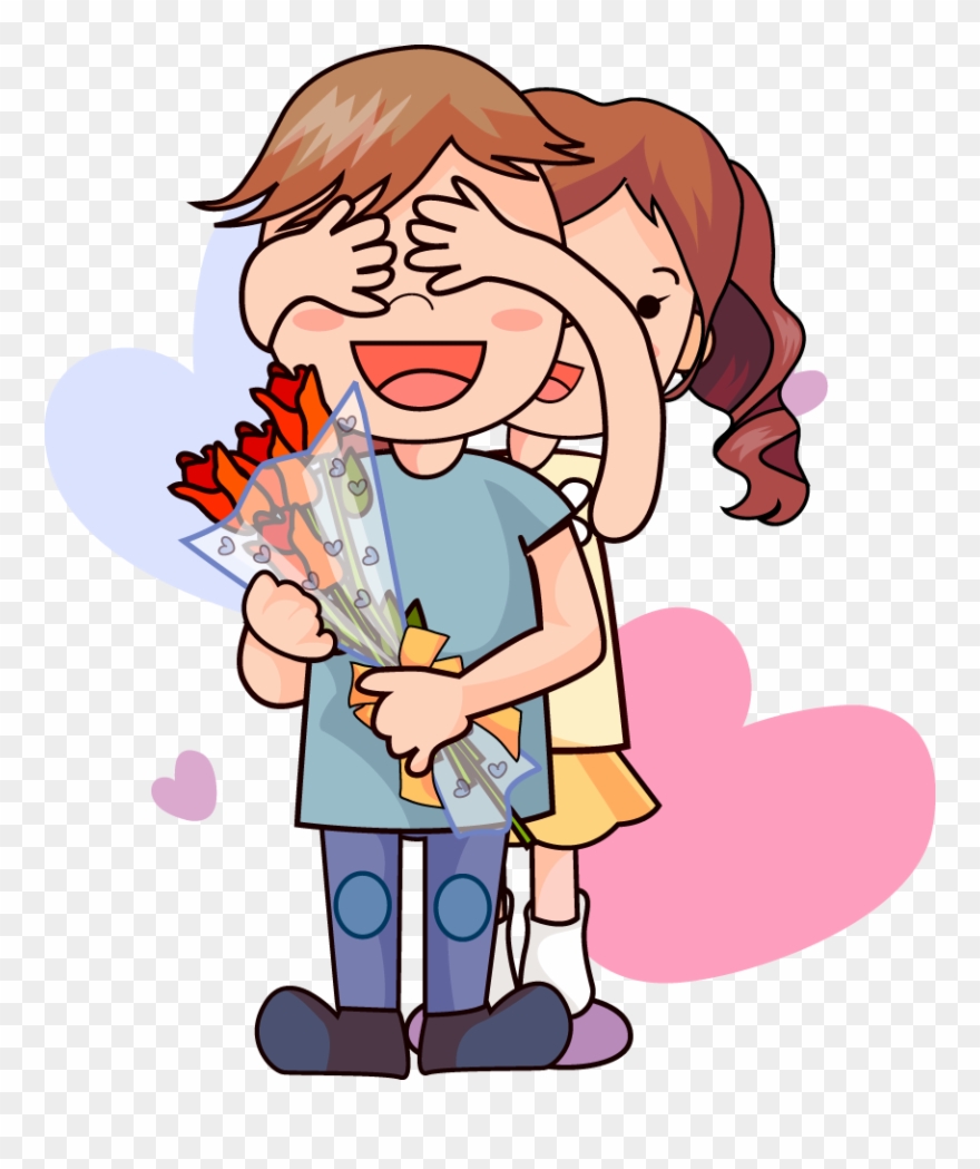 Clipart, San Valentin Vector, Scrapbook, Cute Love, - Casal De Namorados Png Transparent Png