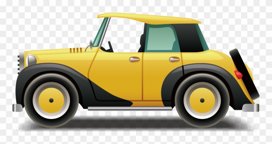 Yellow Mini Cooper Free Png Image - Antique Car Clipart
