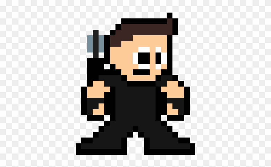 Hawkeye - Scarlet Witch Pixel Art Clipart