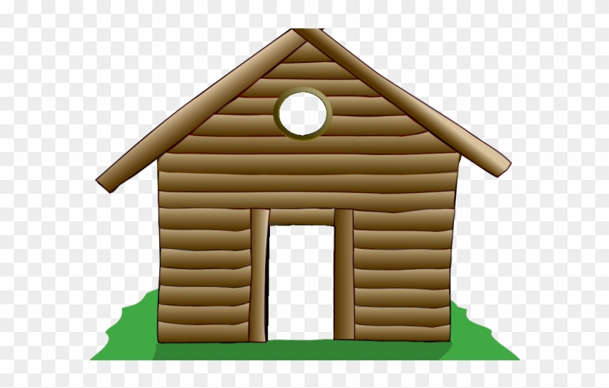 Cabin Clipart Transparent Background - Casita De Madera Los Tres Cerditos - Png Download