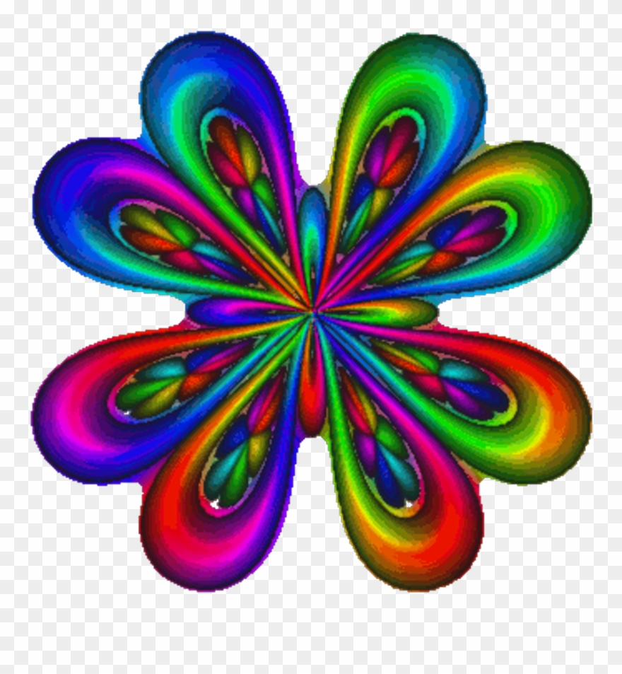 Flower Rainbow Hippie Groovy Metal - Insect Clipart