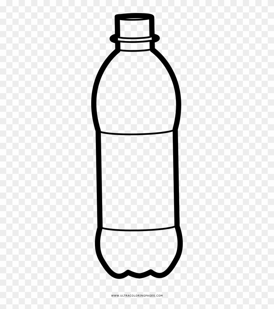 Plastic Bottle Coloring Page - Botellas De Plastico Para Colorear Clipart