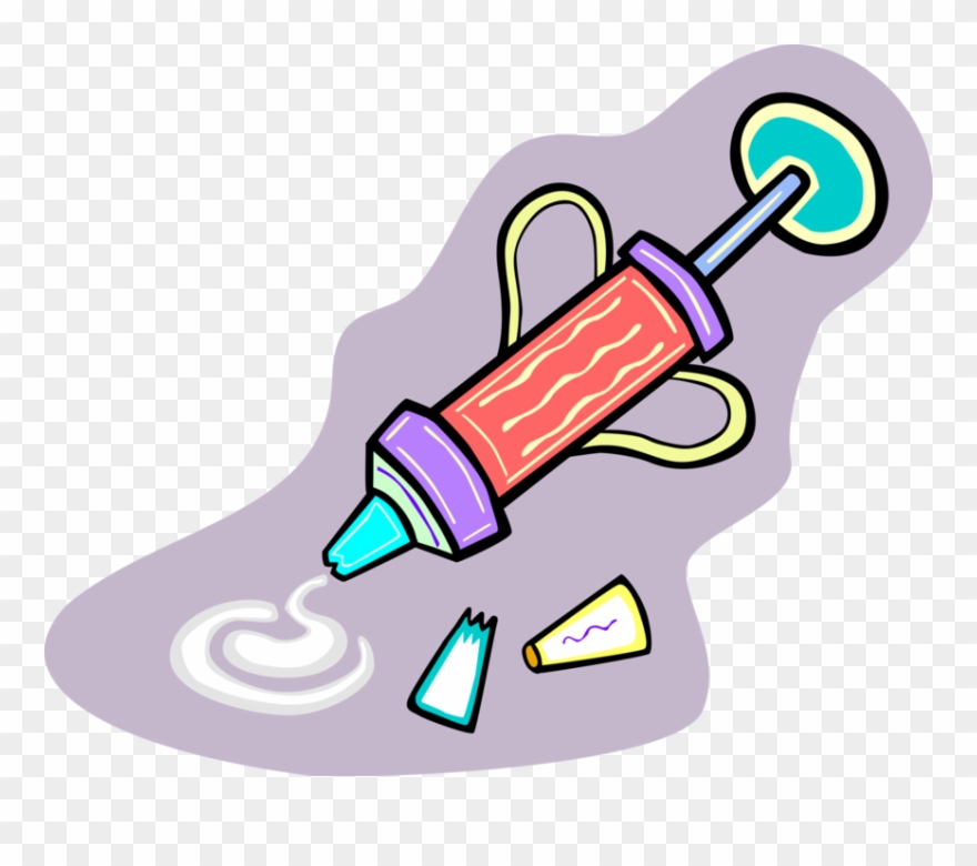 Vector Illustration Of Cake Frosting And Decorating Clipart