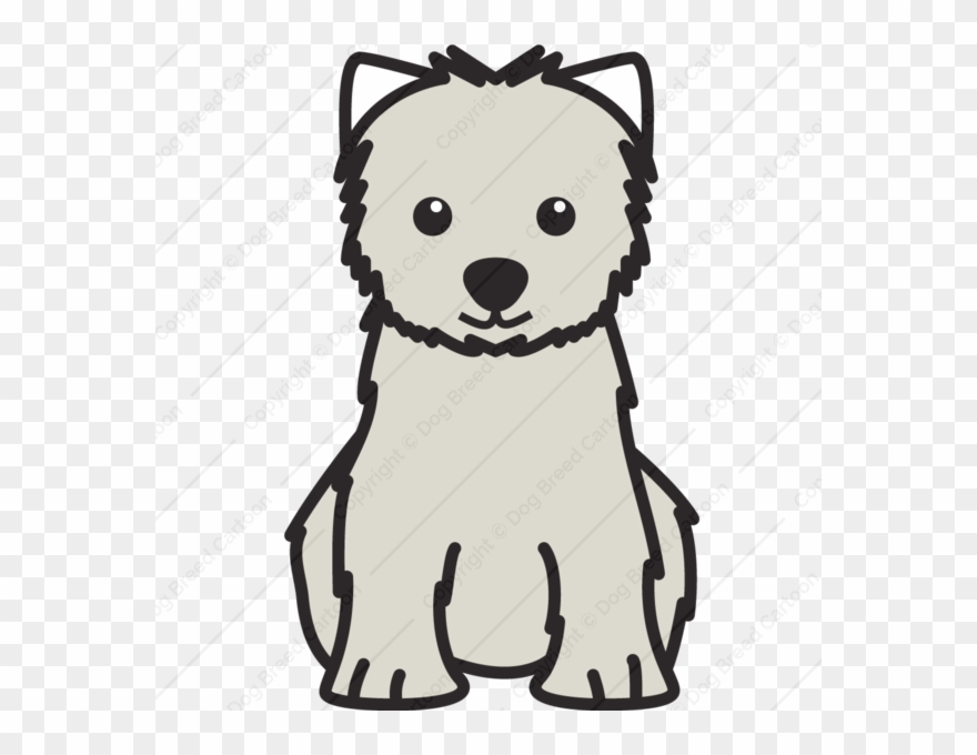 West Highland White Terrier Clipart Png - Drawing Of Dog Cockapoo Transparent Png