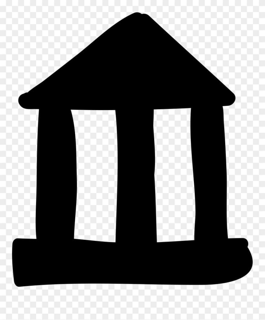 University Antique Building Shape Comments - Icon Clipart
