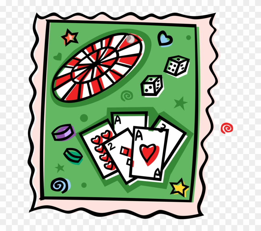 Vector Illustration Of Casino Gambling Games Of Chance Clipart