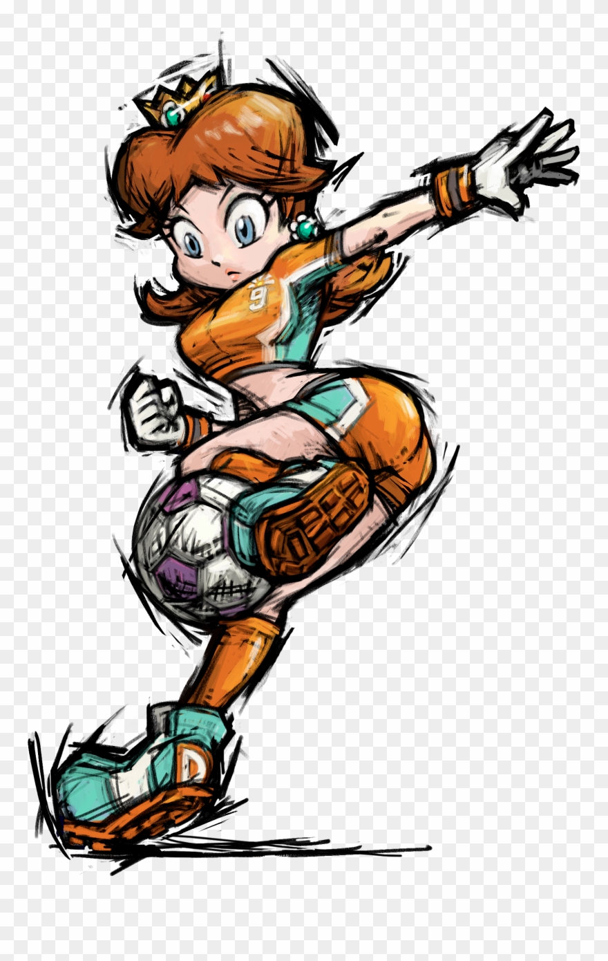 Official Nintendo-brand Buttocks - Mario Strikers Concept Art Clipart