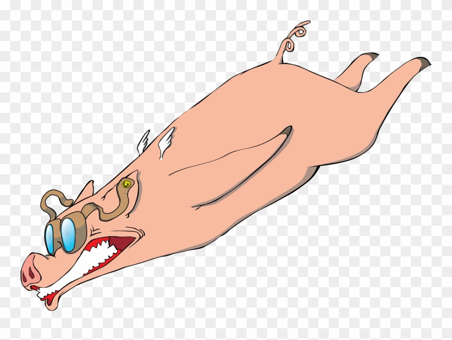 My Legacy Dies When Pigs Fly - Cartoon Clipart