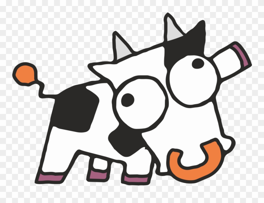 Crazy Cow - Pegatina Vaca Loca Clipart