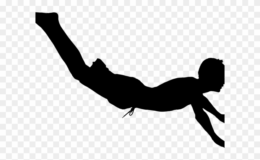 Diving Clipart Silhouette - People Swimming Silhouette Png Transparent Png