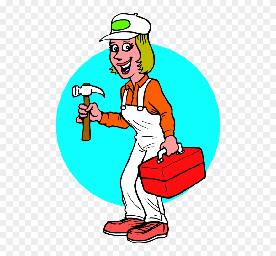 Woman Carpenter Clipart - Png Download