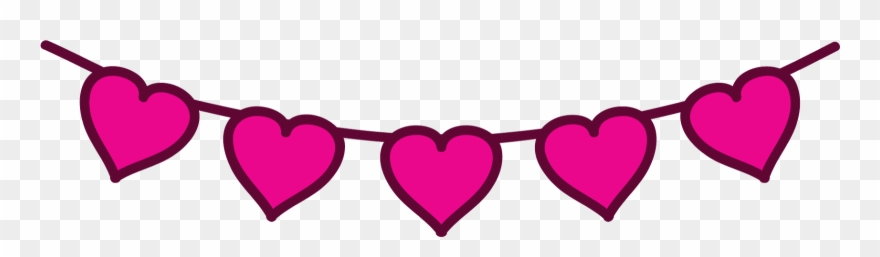 Happy Valentine's Day - Heart Bunting Clipart - Png Download