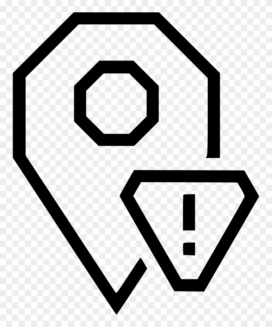 Location Marker Warning Pin Alert Comments - Location Mark Png Clipart