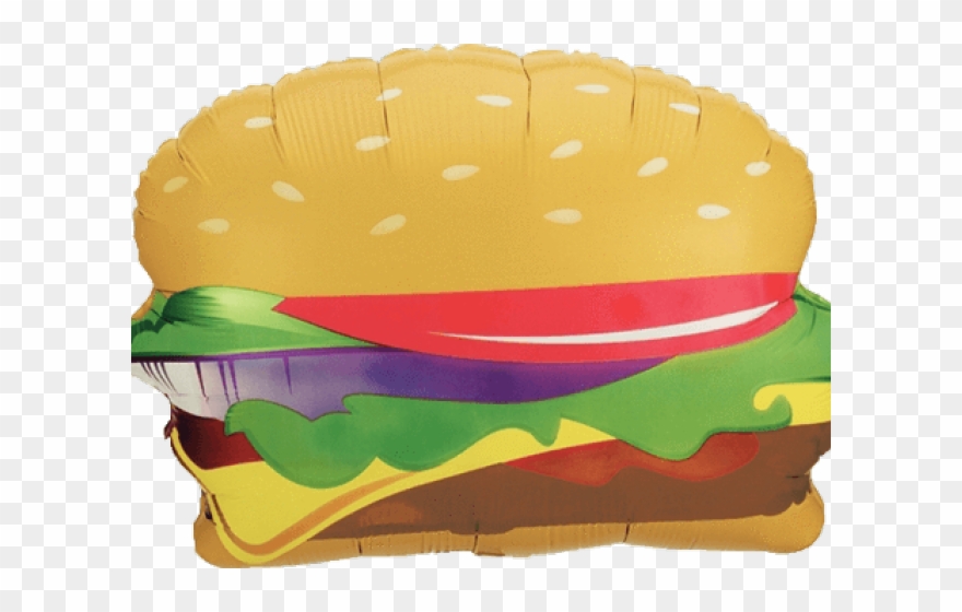 Small Clipart Cheeseburger - Hamburger Balloons - Png Download