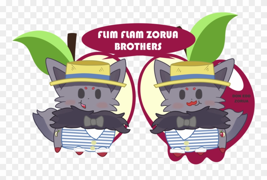 Doneddzorua, Brothers, Chibi, Cider, Cute, Flam, Flim, - Cartoon Clipart