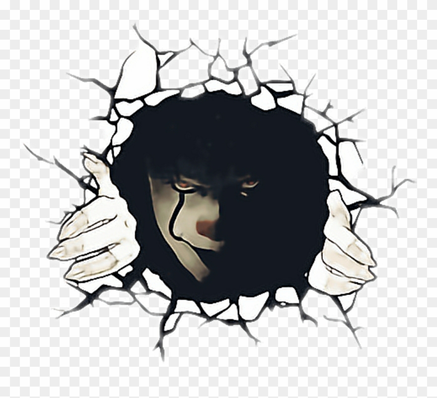 It Sticker - Pennywise Car Decal Clipart