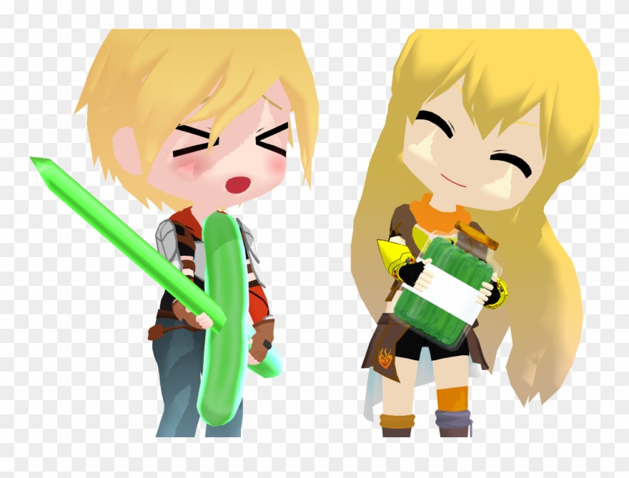 Pickled Cucumber Sword Art Jar Chibi Clipart