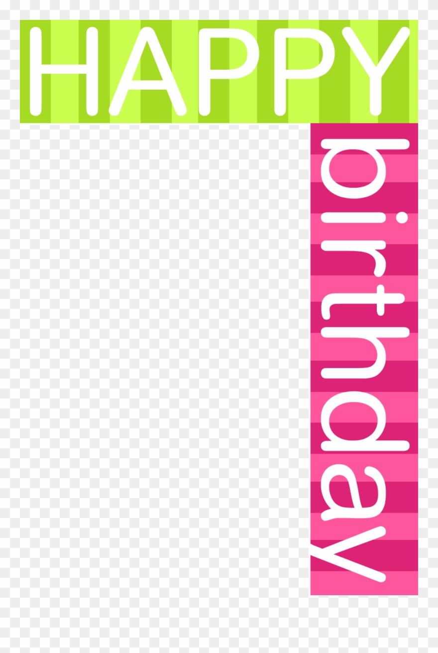 Free - Happy Birthday Vertical Png Clipart