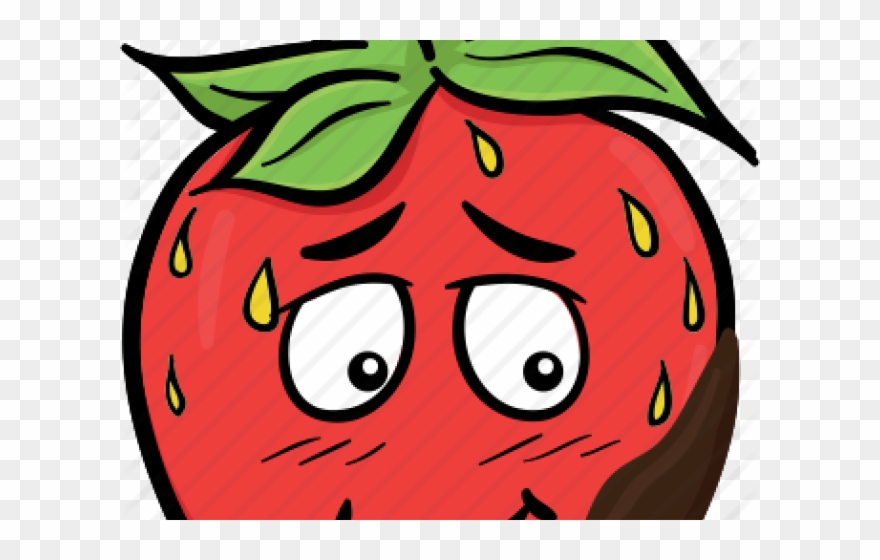 Strawberry Clipart Emoji - Crazy Strawberry - Png Download