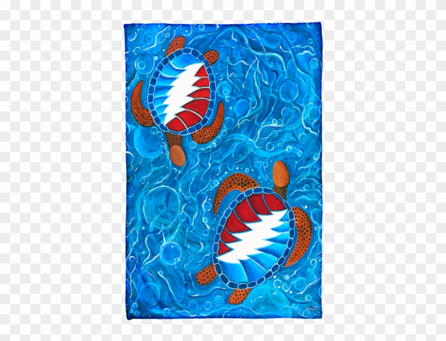 Grateful Dead Swimming Terrapins Coral Fleece Blanket - Grateful Dead Terrapin Art Clipart