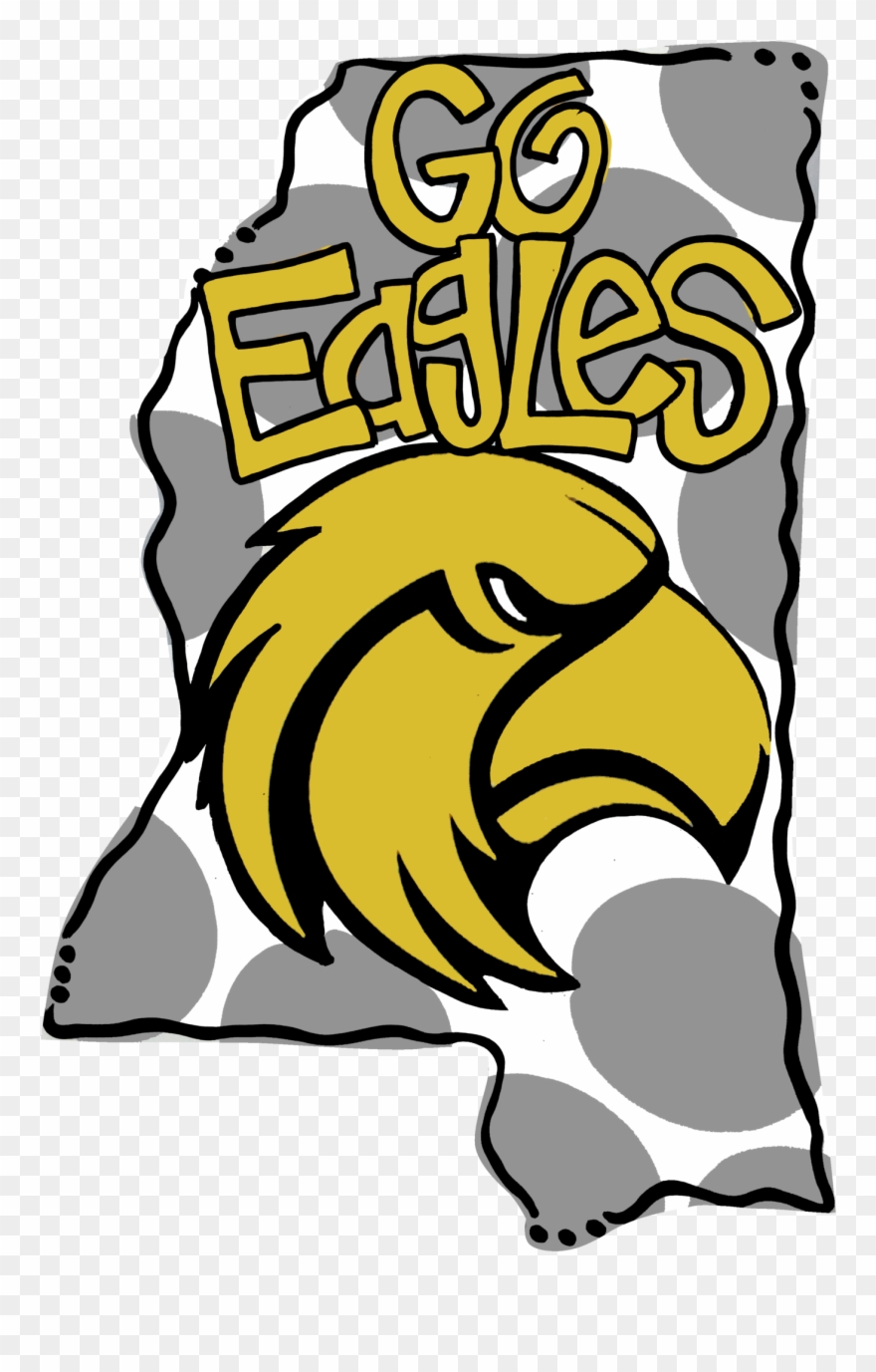 Mississippi Usm "go Eagles" State Door Hanger Clipart