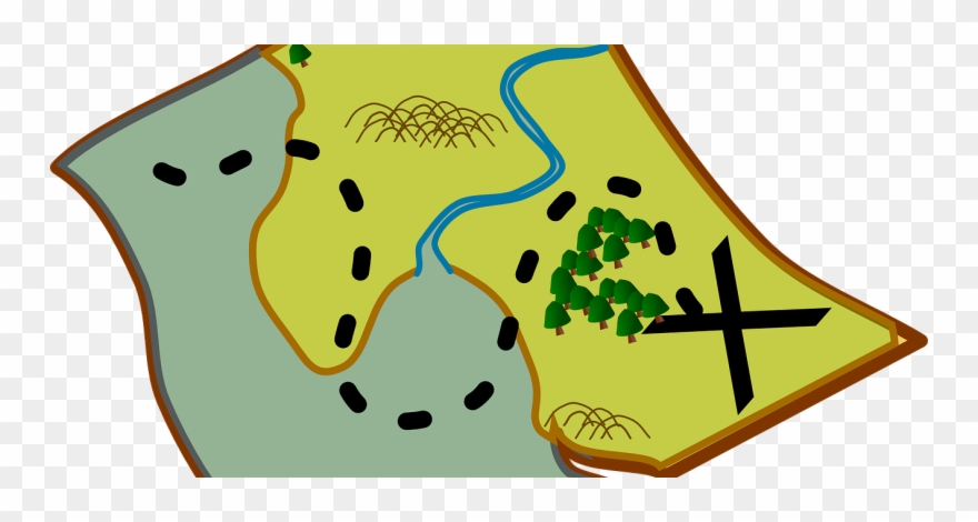 Treasure Map Cartoon Png Clipart