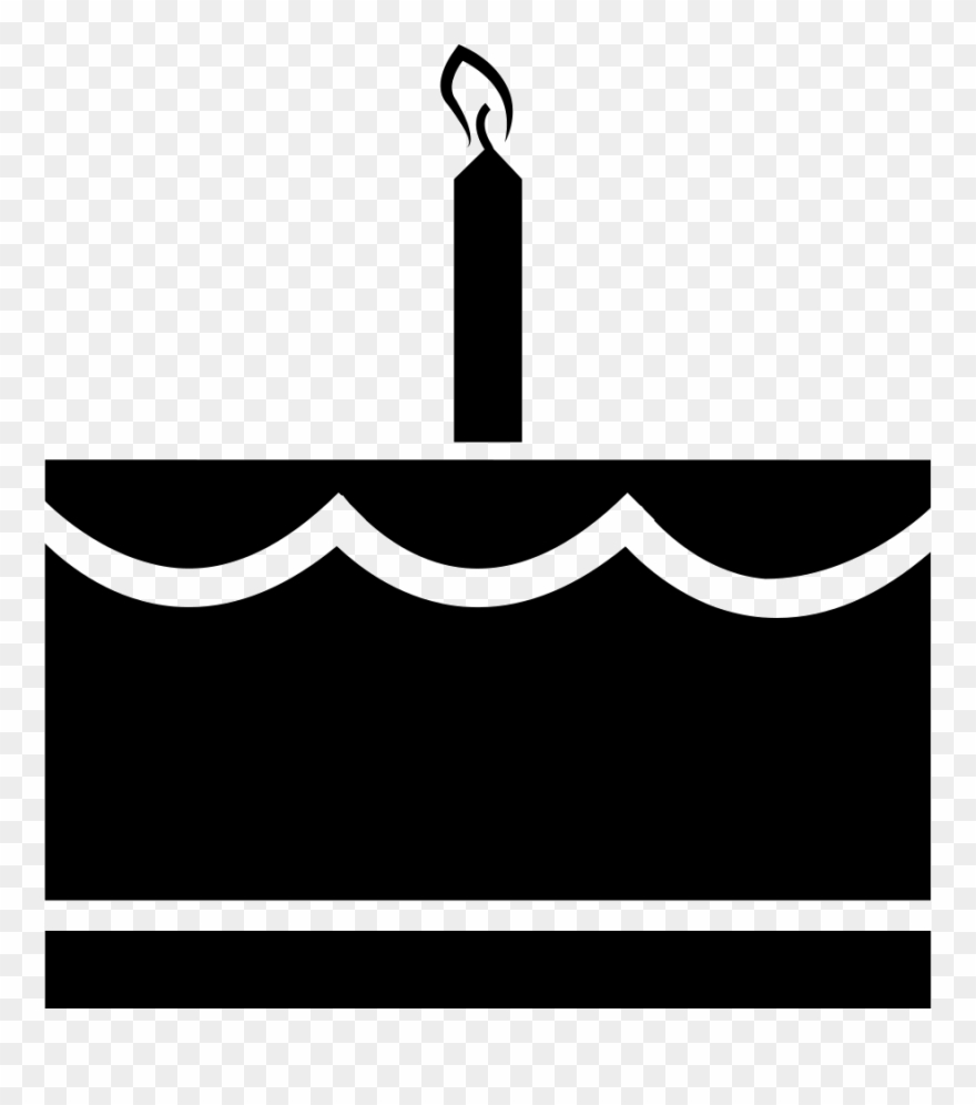 Birthday Cake With Candle Comments - Icono Tarta Png Clipart