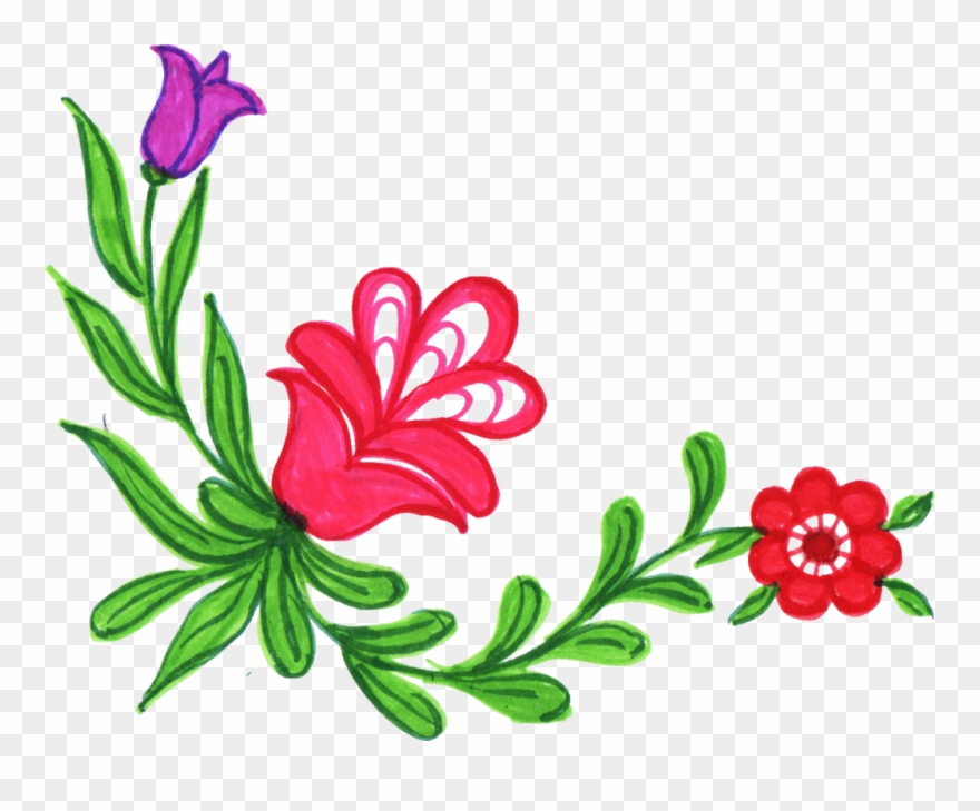 1024 X 802 4 - มุม ดอกไม้ Png Clipart